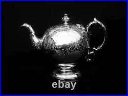 Scottish Antique Sterling Silver Bullet Teapot, William Marshall 1804
