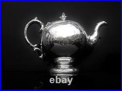 Scottish Antique Sterling Silver Bullet Teapot, William Marshall 1804