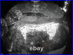 Scottish Antique Sterling Silver Bullet Teapot, William Marshall 1804