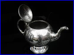 Scottish Antique Sterling Silver Bullet Teapot, William Marshall 1804