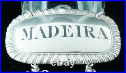 Scottish Antique Sterling Silver MADEIRA Decanter Label, Alexander Edmonstoun III