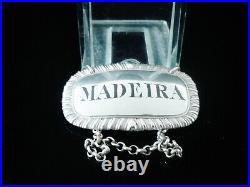 Scottish Antique Sterling Silver MADEIRA Decanter Label, Alexander Edmonstoun III