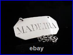 Scottish Antique Sterling Silver MADEIRA Decanter Label, Dick & Robertson c. 1796