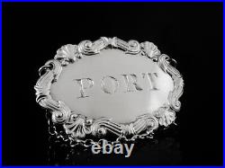 Scottish Antique Sterling Silver Port Decanter Label, George McHattie c. 1820