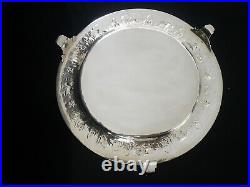 Scottish Antique Sterling Silver Wild Animal Salver, Glasgow 1876, James Reid