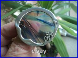 Scottish Art Nouveau Silver Brooch & Pendant Pat Cheney John Ditchfield Glass