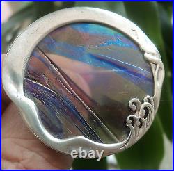 Scottish Art Nouveau Silver Brooch & Pendant Pat Cheney John Ditchfield Glass