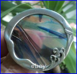 Scottish Art Nouveau Silver Brooch & Pendant Pat Cheney John Ditchfield Glass