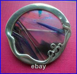 Scottish Art Nouveau Silver Brooch & Pendant Pat Cheney John Ditchfield Glass