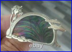 Scottish Art Nouveau Silver Brooch & Pendant Pat Cheney + John Ditchfield Glass