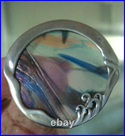 Scottish Art Nouveau Silver Brooch & Pendant Pat Cheney John Ditchfield Glass