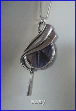 Scottish Art Nouveau Sterling Silver Pendant & Chain Pat Cheney John Ditchfield