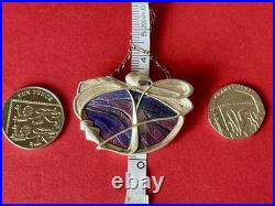 Scottish Art Nouveau Stg. Silver Brooch c. 1980s Pat Cheney John Ditchfield Glass Scottish Art Nouveau Stg. Silver Brooch c. 1980s Pat Cheney John Ditchfield Glass