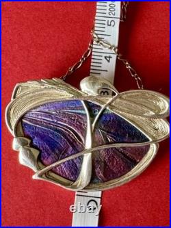 Scottish Art Nouveau Stg. Silver Brooch c. 1980s Pat Cheney John Ditchfield Glass Scottish Art Nouveau Stg. Silver Brooch c. 1980s Pat Cheney John Ditchfield Glass