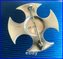 Scottish Brooch Caithness Glass Sterling Silver hm for 1971 1979 1972 Edinburgh