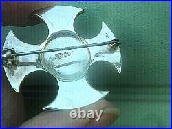 Scottish Brooch Caithness Glass Sterling Silver hm for 1971 1979 1972 Edinburgh