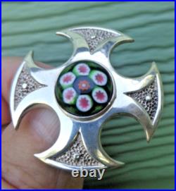 Scottish Brooch Caithness Glass Sterling Silver hm for 1971 1979 1972 Edinburgh