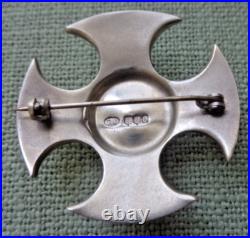 Scottish Brooch Caithness Glass Sterling Silver hm for 1971 1979 1972 Edinburgh