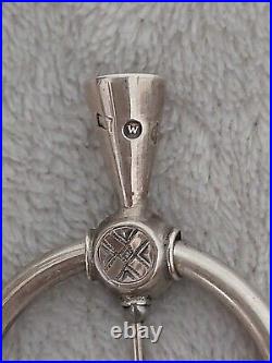 Scottish Celtic Sterling Silver Penannular Brooch Antique Victorian