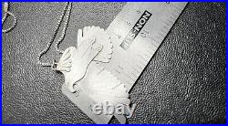 Scottish Eagle STERLING SILVER Necklace 18 Handmade LARGE Unusual GQTY 1992 18g