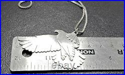 Scottish Eagle STERLING SILVER Necklace 18 Handmade LARGE Unusual GQTY 1992 18g