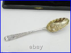 Scottish George III Pair of Sterling Silver Berry Spoons Antique c1790 Edinburgh