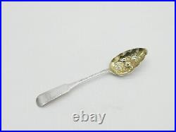 Scottish Georgian Sterling Silver Berry Dessert Serving Spoon 1810 Antique