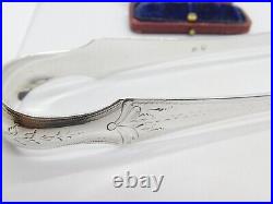 Scottish Georgian Sterling Silver Large Sugar Tongs Alexander Gardner c1770