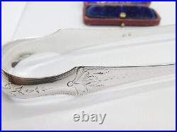 Scottish Georgian Sterling Silver Large Sugar Tongs Alexander Gardner c1770