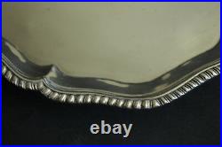 Scottish Georgian Sterling Silver Tray Salver Footed Edinburgh 1776