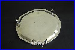 Scottish Georgian Sterling Silver Tray Salver Footed Edinburgh 1776