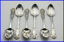 Scottish Glasgow solid sterling silver teaspoon Queens pattern R. Scott 1851