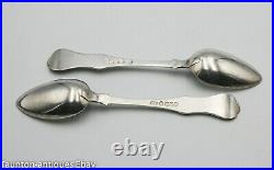 Scottish Glasgow solid sterling silver teaspoon Queens pattern R. Scott 1851