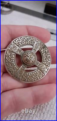 Scottish Hallmarked Silver JOHN FRASER Iona Design Brooch 1975