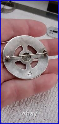 Scottish Hallmarked Silver JOHN FRASER Iona Design Brooch 1975