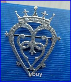 Scottish IONA Stg. Silver Luckenbooth Sweetheart Brooch CAI Hamish Dawson Bowman