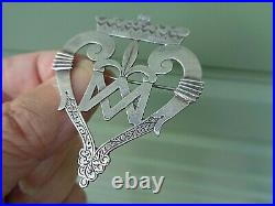 Scottish IONA Stg. Silver Luckenbooth Sweetheart Brooch Celtic Art Industries