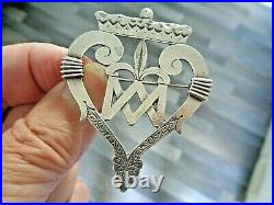 Scottish IONA Stg. Silver Luckenbooth Sweetheart Brooch Celtic Art Industries