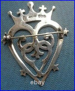 Scottish IONA Stg. Silver Luckenbooth Sweetheart Brooch Dawson Bowman 1970 Edin