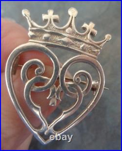 Scottish IONA Stg Silver Luckenbooth Sweetheart Brooch Edinburgh 1962 John Hart