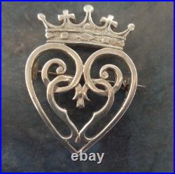 Scottish IONA Stg Silver Luckenbooth Sweetheart Brooch Edinburgh 1962 John Hart