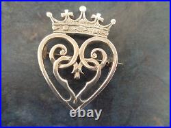 Scottish IONA Stg Silver Luckenbooth Sweetheart Brooch Edinburgh 1962 John Hart