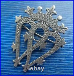 Scottish IONA Stg. Silver Luckenbooth Sweetheart Brooch h/m 1975 John Hart