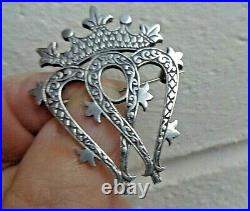 Scottish IONA Stg. Silver Luckenbooth Sweetheart Brooch h/m 1975 John Hart