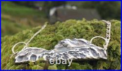 Scottish Landscape In Solid Silver / Sterling Silver Mountain / Handmade