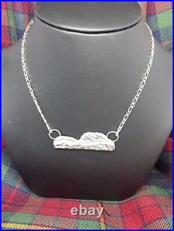 Scottish Landscape In Solid Silver / Sterling Silver Mountain / Handmade