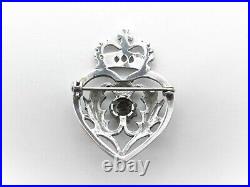 Scottish Luckenbooth Smokey Quartz Sterling Silver Brooch Pin Malcolm Grey c1984