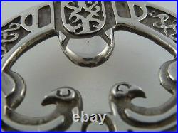 Scottish Ola Gorie Pictish Crescent & V Rod Silver Brooch Pin 1969