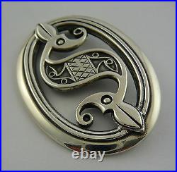 Scottish Ola Gorie Silver Brooch Pin Roman Beastie