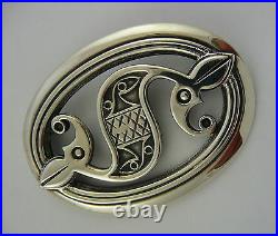 Scottish Ola Gorie Silver Brooch Pin Roman Beastie